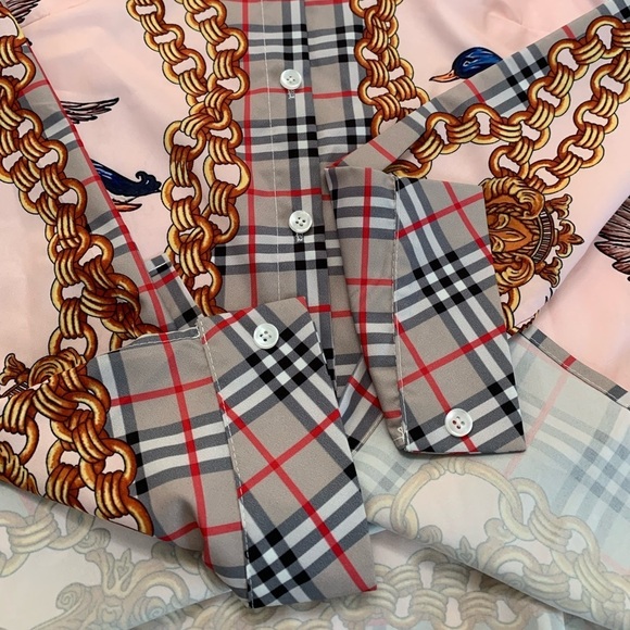 Diandian Didi Multicolored Long Sleeve Button Down Blouse Size Large - Picture 9 of 17